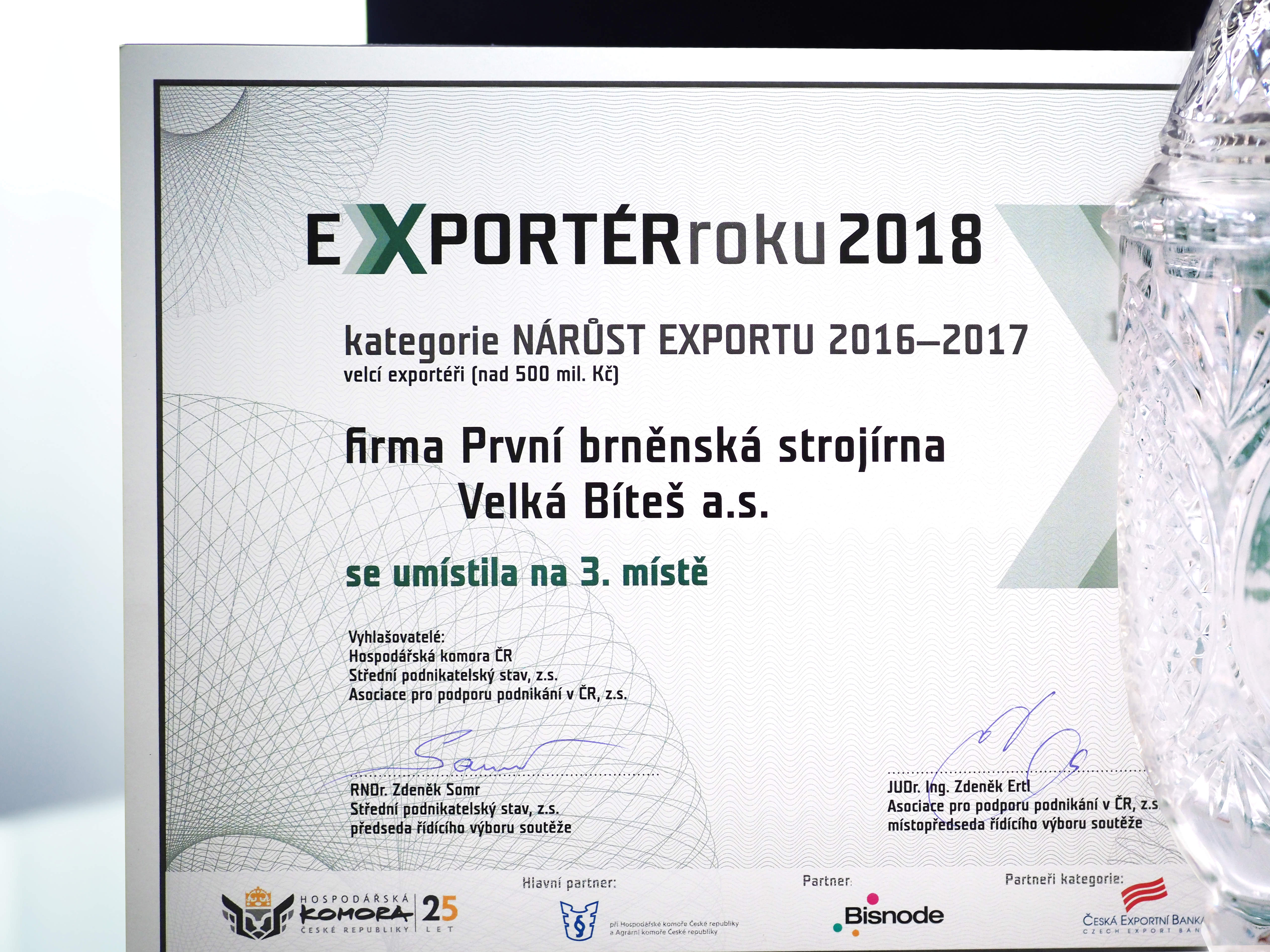 Další ocenění pro PBS  -  Exportér roku 2018