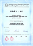 Laboratory authorized by czech testing laboratories association