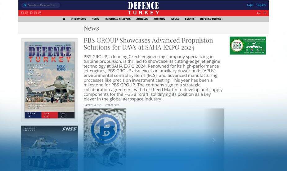 PBS GROUP Showcases Advanced Propulsion Solutions for UAVs at SAHA EXPO 2024