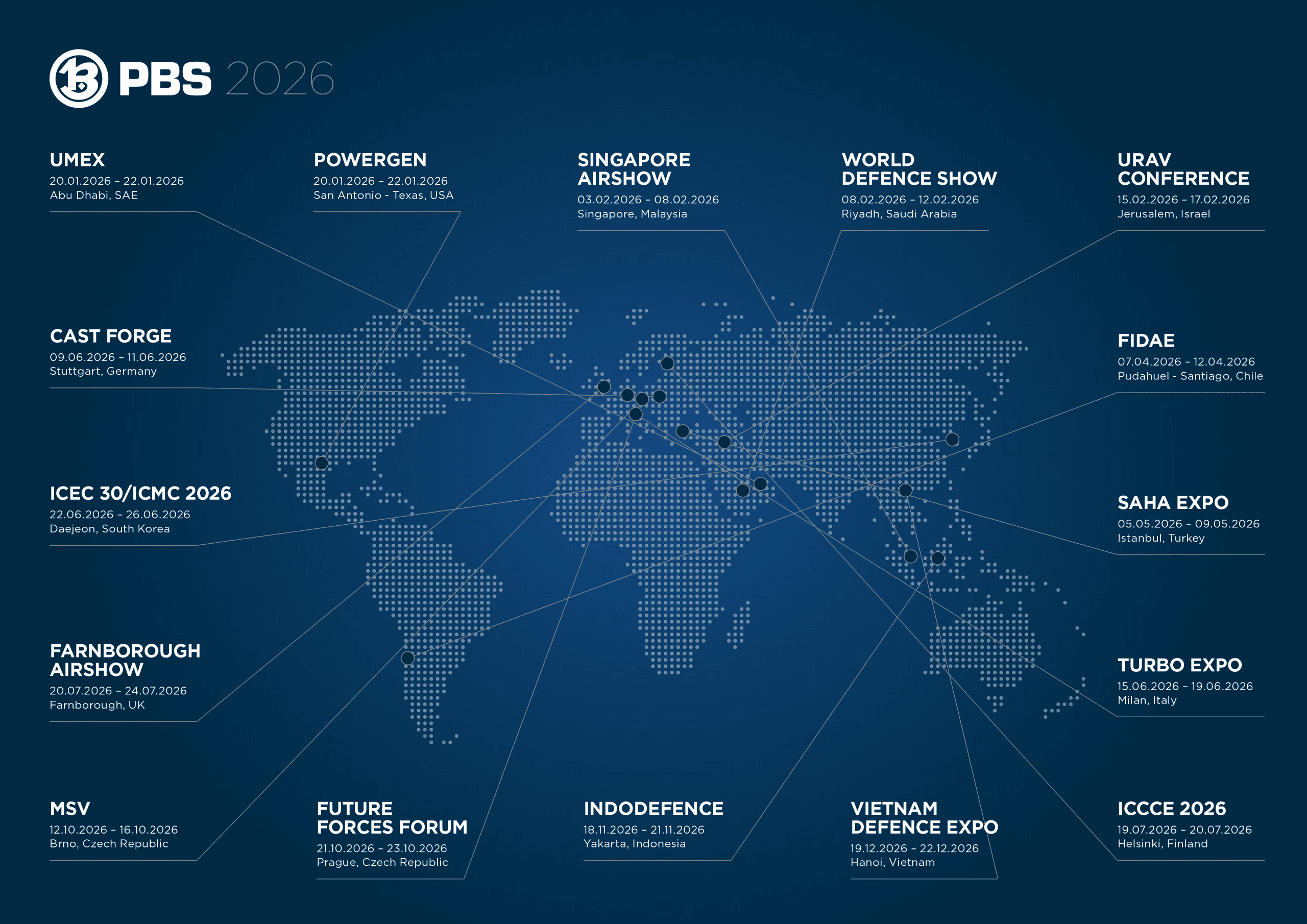 Prohlédněte si plán veletrhů a výstav, na kterých se s námi letos potkáte